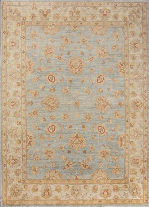 Vintage Rugs, Transitional Vintage Look Blue Turkish Style Rug ...